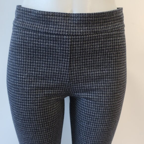 Women Avenue Montaigne Leo F1683 Navy Gray Flat Front Pull-On Flared Pants 6 - Picture 5 of 11